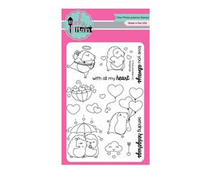 Pink & Main Clear Stamps 4 inch X6 inch Hedgehugs