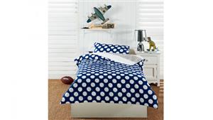 Polka Dot Blue Quilt Cover Set - Queen