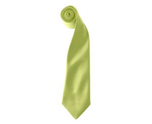 Premier Colours Mens Satin Clip Tie (Pack Of 2) (Lime) - RW6940