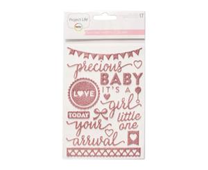 Project Life Baby Girl 20 Puffy Stickers