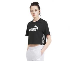 Puma Women's Amplified Cropped Tee / T-Shirt / Tshirt - Black