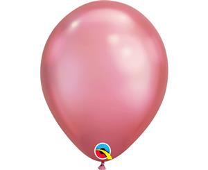 Qualatex 11 Inch Round Plain Latex Balloons (100 Pack) (Chrome Mauve) - SG4586