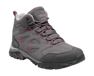 Regatta Womens/Ladies Holcombe IEP Mid Waterproof Fabric Walking Boots - Steel/Vivaci