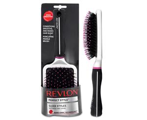 Revlon Perfect Style Sleek Style Hairbrush - Black/Silver