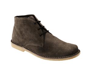 Roamers Mens Real Suede Fulfit Desert Boots (Dark Brown) - DF227