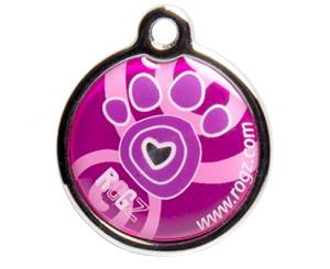 Rogz Tagz Metal Pink Paws