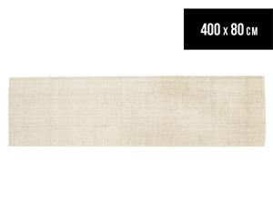 Rug Culture 400x80cm Maple & Elm Natural Fibre Chunky Knit Jute Runner Rug - Beige