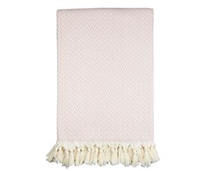 SAMMIMIS BARCELONA THROW Powder Pink/Natural | 220 X 150cm