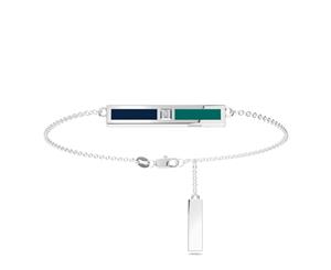 Seattle Mariners Diamond Link Bracelet For Women In Sterling Silver Design by BIXLER - Sterling Silver