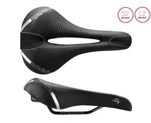 Selle Italia Lady E-Bike Gel Flow Saddle - Black/Blue