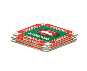 South Sydney Rabbitohs NRL Set of 4 Cork Drinking Coasters