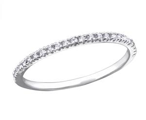 Sterling Silver CZ Line Ring