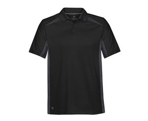 Stormtech Mens Two Tone Lightweight Polyester Polo Shirt - Black/Graphite