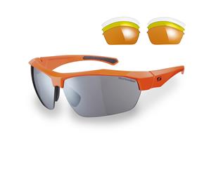 Sunwise Shipley Orange Sports Sunglasses with with 4 Interchangeable Lenses