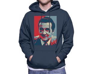 TV Times Patrick Macnee As Jon Steed In The New Avengers Men's Hooded Sweatshirt - Navy Blue