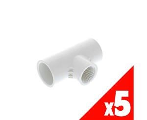 Tee Faucet PVC 25mm x 3/4 Inch 402-131 Pressure Pipe Fitting Plumbing Water x5