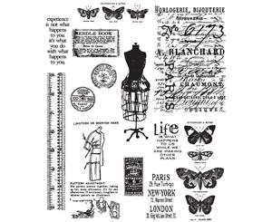 Tim Holtz Cling Stamps 7&quotX8.5"-Attic Treasures