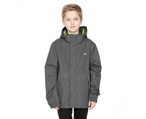 Trespass Boys Vincenzo TP50 Waterproof Windproof Shell Coat - Carbon