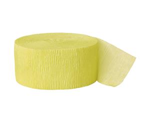 Unique Party Crepe Streamer Roll (81Ft) (Canary Yellow) - SG5381