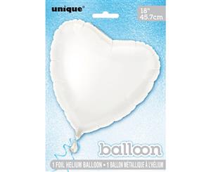 Unique Party Heart Foil Balloon (Pack Of 5) (White) - SG16911