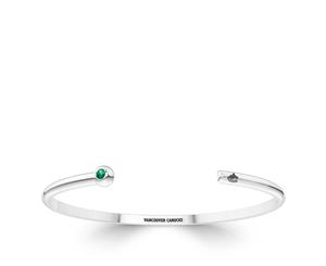 Vancouver Canucks Emerald Cuff Bracelet For Women In Sterling Silver Design by BIXLER - Sterling Silver