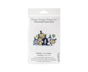 Whipper Snapper Cling Stamp 4X6 Party Kittens