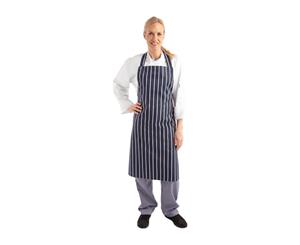 Whites Butchers Stripe Apron Navy