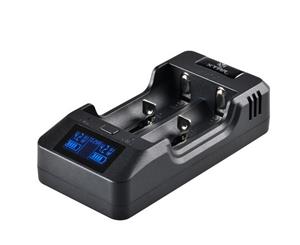 XTAR VP2 Intelligent Li Ion Charger - Real Time LCD Voltage Display w/ USB Out