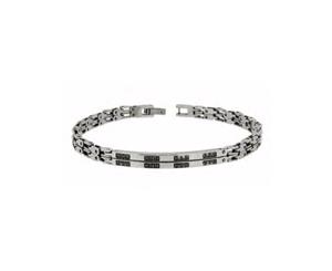 ZOPPINI - Stainless Steel Black Zirconia Bracelet