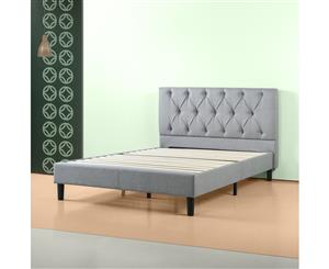 Zinus Upholstered Diamond Tufted Platform Bed Frame