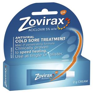 Zovirax Cold Sore Cream Tube 2g