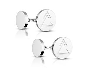 aaina & co Silver Unclosed Delta Chain Cufflinks