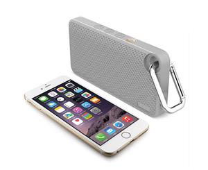 iLuv Mini Smart 6 Wireless Bluetooth Speaker w/Mic/FM Radio for Smartphone Gray