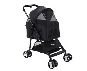 i.Pet Pet Stroller Dog Cat Cage Carrier Travel Pushchair Foldable Pram 3 IN 1