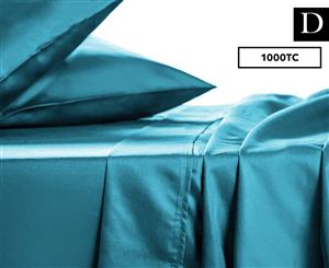 1000TC Luxury Double Bed Sheet Set - Teal