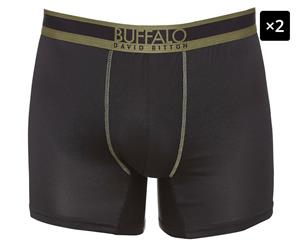 2 x Buffalo Men's Boxer Briefs - Jet Black