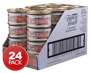 24 x Purina Fancy Feast Cat Food Gourmet Seafood Medley 85g