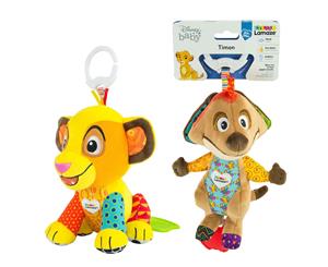 2PK Lamaze 0m+ Lion King Clip & Go Carrier Baby/Infant Soft Toy Simba & Timon