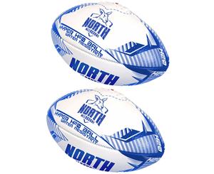 2x Summit Global AFL Hyper H20 North Melbourne Kangaroo Football/Rugby Sports