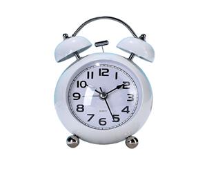 3 inch Vintage Classic Analog Alarm Clock - White