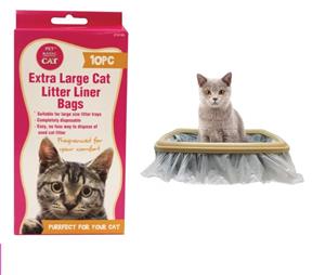 30 x Cat Kitty Litter Liners Bags Liner White Extra Large