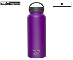 360 Degrees Wide Mouth Vacuum Insulated Bottle 1L - Purple