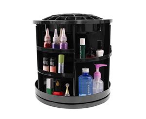 360 Rotating Makeup Organizer Container Spinning Hanger Rack Black