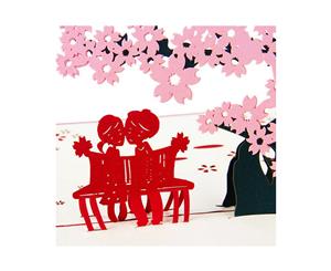 3d Pop Cherry Tree Love Greeting Card