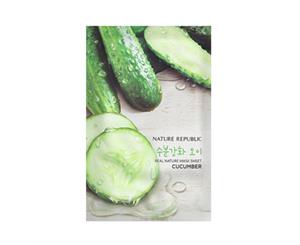 5 x Nature Republic Real Nature Mask Sheet #Cucumber 23ml Face Mask