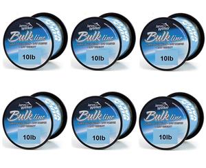 6 Spools of 10lb Jarvis Walker Bulk Mono Fishing Line-1100m Spools-Green-Bulk 6 Pack