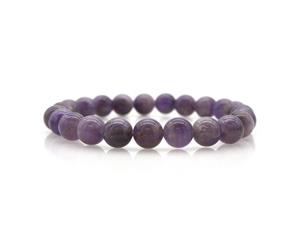 8mm Natural Grade B Lavender Jade Gemstones Healing Crystal Stretch Beaded Bracelet