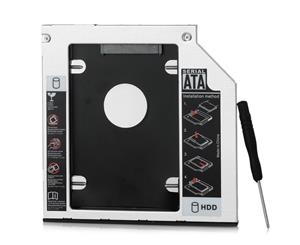 9.5mm Universal SATA 2nd HDD SSD Hard Drive Caddy CD/DVD-ROM Optical Bay