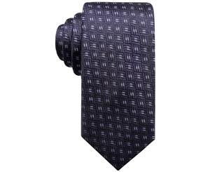 Alfani Purple Emerson Neat Geometric Slim Skinny Mens Neck Tie Silk