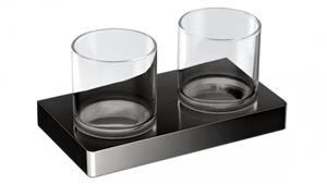 Arcisan Zara Matte Black Double Glass Holder